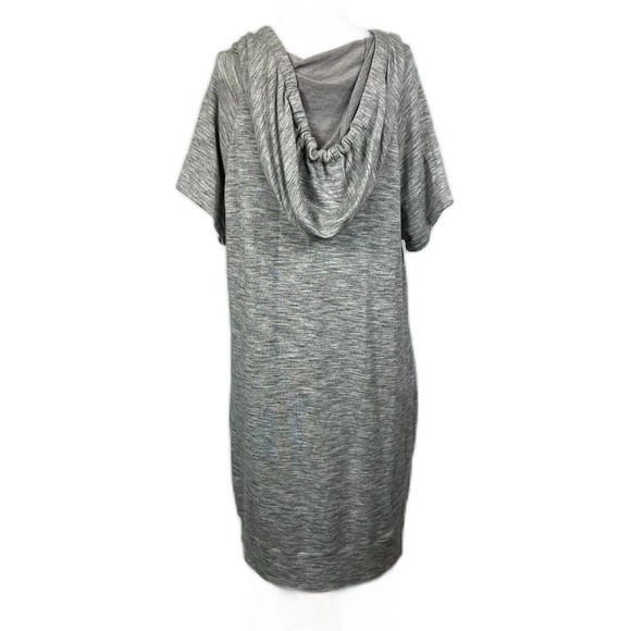 Athleta Dress Womens Sz S Mini Gray Heather Hooded Stretch Comfort Pockets - Picture 3 of 13